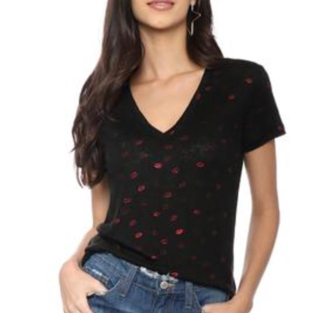 Rails Cara Black Kiss Me Shirt Size S